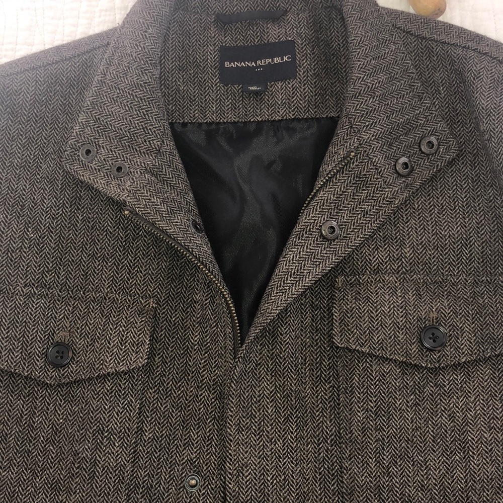 Banana republic men wool tweed dress jacket